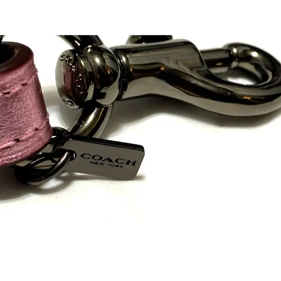 Coach Metallic Blush Pebble Leather Novelty Strap New Guitar Handbag Adjustable - Picture 5 of 12